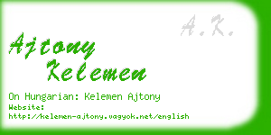 ajtony kelemen business card